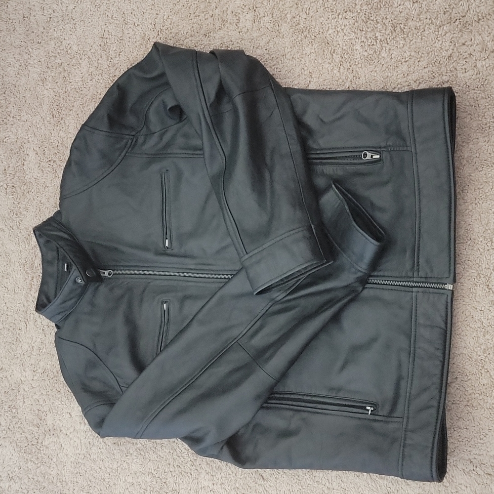 Men's  XL Black Leather Jacket